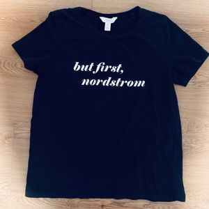 1901 - Nordstrom Navy Message T-shirt - XS